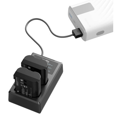 SmallRig 3820 Kit Incarcator Dublu LCD si 2 Acumulatori EN-EL15 2040mAh pentru Nikon Z5, Z6, Z7, D850, D750, D7500