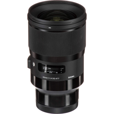 Sigma 28mm F1.4 DG HSM Art Obiectiv foto pentru Sony E, Full Frame, 17 Elemente, Filet 77 mm, Motor HSM, Diafragma 9 Lamele
