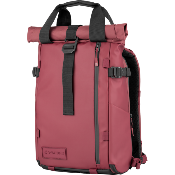 WANDRD PRVKE 15L Photo Bundle Rhone Burgundy, Rucsac Foto, Camera Cube Inclus, Acces Lateral Quick-Draw, Roll-Top Extensibil