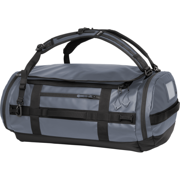 WANDRD CARRYALL Duffel 40L, Aegean Blue, Sistem Convertibil Duffel-Rucsac, Baza Ranforsata, Bretele Detasabile