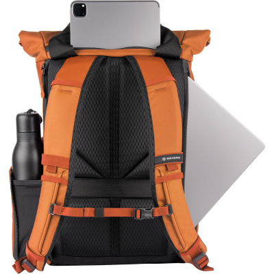 Avatar Shop|WANDRD PRVKE EDC 18L Rucsac, Culoare Sedona Orange, Acces Rapid Laptop, Roll-Top Extensibil, Compatibil Centura Lombara|WANDRD