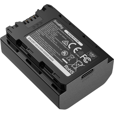 Avatar Shop|SmallRig 5297 Baterie USB-C pentru Sony NP-FZ100, Afisaj LED Nivel Incarcare, 2600mAh, Incarcare Rapida|SmallRig