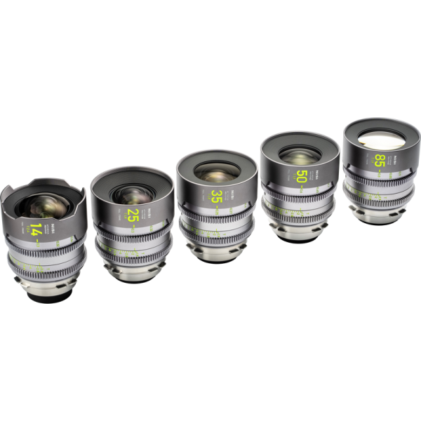 NiSi Athena Prime Rewind PL-Mount, Set 5 Obiective Cinema, 14-85mm, Montura PL, T1.9-T2.4, Aspect Vintage Reglabil