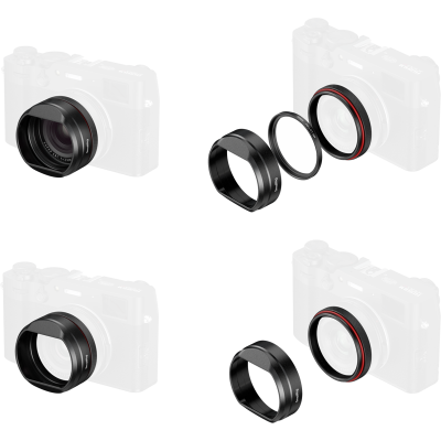 Avatar Shop|SmallRig 5850 UV Filter with Lens Hood Kit for FUJIFILM X100VI / X100V (Black)|SmallRig