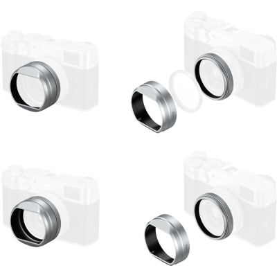 Avatar-Shop|SmallRig 5849 Lens Hood for FUJIFILM X100VI / X100V (Silver)|SmallRig