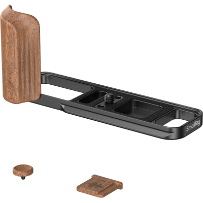 Avatar Shop|SmallRig 5985 L-Shaped Mount Plate with Wooden Handle for FUJIFILM X-E5 (Rosewood, Black)|SmallRig
