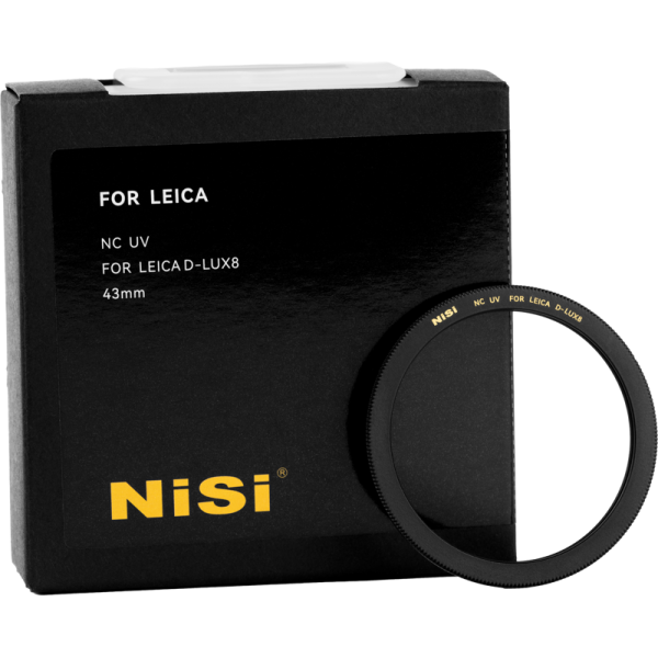 NiSi Filter NC UV pentru Leica D-LUX 8, Filtru UV, Structura Alama, Anodizare Neagra, Nano-Coating, Transmisie Lumina 99.2%