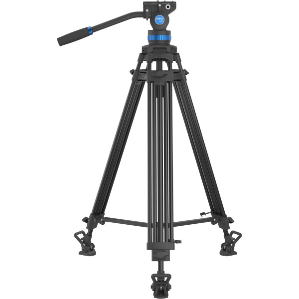 Sirui SH-25 Trepied Video cu Cap Fluid, Bol 75 mm, Inaltime 190 cm, Sarcina 10 kg, Picioare Aluminiu, Placute Manfrotto