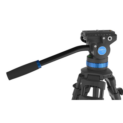 Sirui SH-25 Trepied Video cu Cap Fluid, Bol 75 mm, Inaltime 190 cm, Sarcina 10 kg, Picioare Aluminiu, Placute Manfrotto
