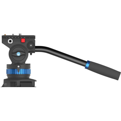 Sirui SH-25 Trepied Video cu Cap Fluid, Bol 75 mm, Inaltime 190 cm, Sarcina 10 kg, Picioare Aluminiu, Placute Manfrotto