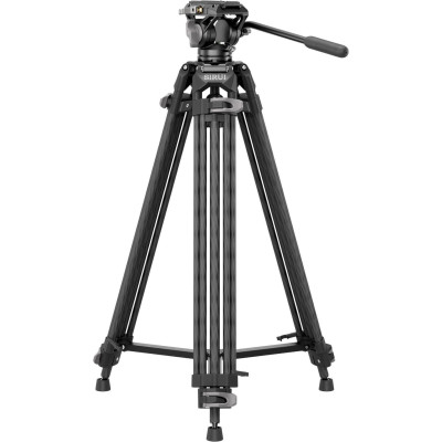 Sirui AVT-12 Trepied Video din Carbon cu Cap Fluid, Bol 75 mm, Inaltime 185 cm, Sarcina 10 kg, Placute Manfrotto si DJI RS