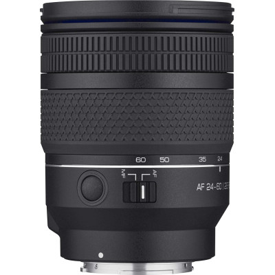 detaliu motor autofocus stm liniar samyang 24-60mm f2.8 comutator af mf sony fe