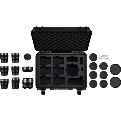 Samyang V-AF Full Kit Obiective Cinema pentru Sony E, 20mm-100mm, Adaptor Anamorfic, Adaptor Manual, Lens Station si Hardcase