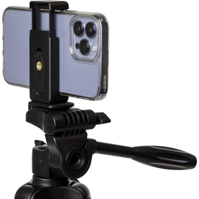 Velbon EX-230II Trepied Foto cu Suport Smartphone, Aluminiu, Inaltime 123 cm, Cap 3-Way, Placuta Quick Release