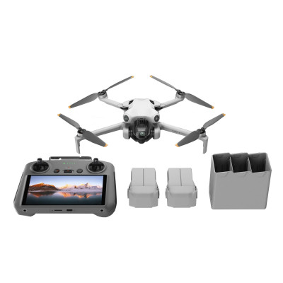 Drona DJI Mini 4 Pro Fly More Combo cu Telecomanda DJI RC 2, Senzor 1/1.3" CMOS, 48MP,...