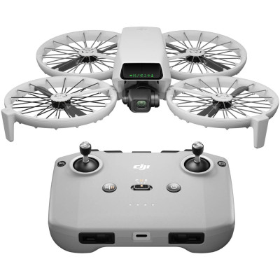 Drona DJI Flip cu Telecomanda RC-N3, Senzor 1/1.3" CMOS, 48MP, 4K/60fps HDR, Protectie...