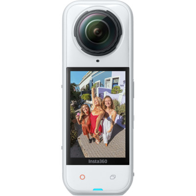 camera de actiune sferica insta360 x5 satin white editie eleganta 8k
