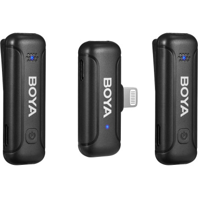 Avatar-Shop|Boya BY-WM3T2-D2 Lavaliere Wireless pentru iOS, Dual-Channel 2.4GHz, Port Lightning, Anulare Zgomot AI, Autonomie 7h|Boya