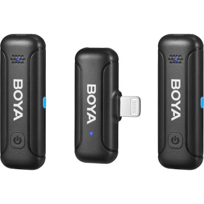 Avatar-Shop|Boya BY-WM3T2-D2 Lavaliere Wireless pentru iOS, Dual-Channel 2.4GHz, Port Lightning, Anulare Zgomot AI, Autonomie 7h|Boya
