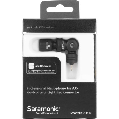 Avatar-Shop|Saramonic SmartMic Di Mini Microfon Flexibil pentru iOS, Conector Lightning, Condensator Omnidirectionat, Ultra-Usor 8g|Saramonic