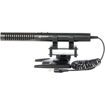 Azden SMX-10 Microfon Video Stereo pentru Camere DSLR, Condensator Unidirectional Dublu, Filtru Low-Cut, Mufa 3.5mm