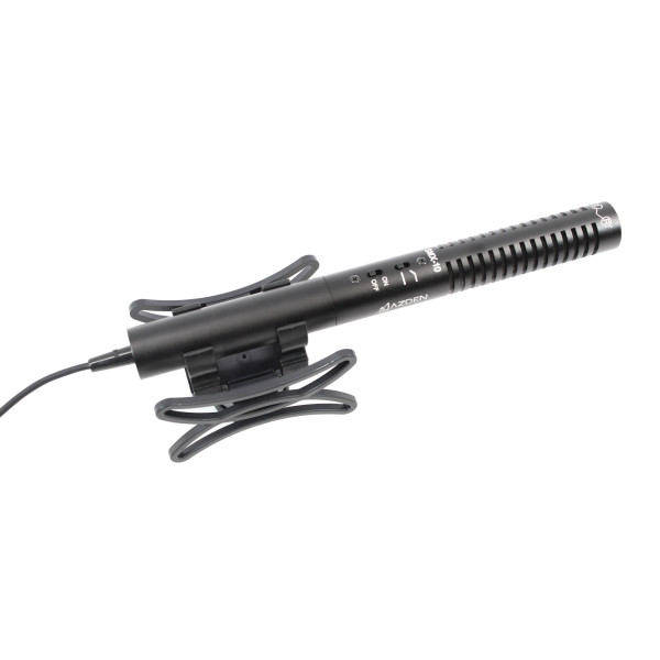 Azden SMX-10 Microfon Video Stereo pentru Camere DSLR, Condensator Unidirectional Dublu, Filtru Low-Cut, Mufa 3.5mm