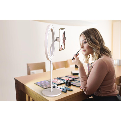 Digipower My Story Kit Vlogging, Lampa LED Ring Light 10", Suport Telefon de Birou, Telecomanda Bluetooth, 120 LED-uri