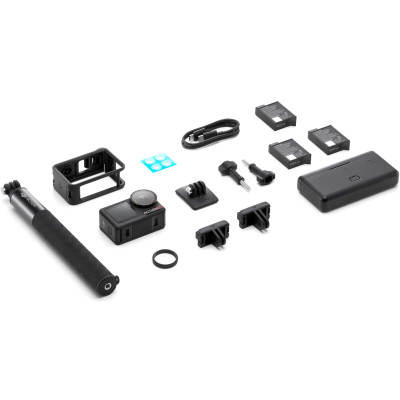 Avatar-Shop|DJI Osmo Action 5 Pro Adventure Combo Camera Actiune, Senzor 1/1.3", 4K/120fps, 3 Baterii, Carcasa Incarcare, Selfie Stick 1.5m|DJI