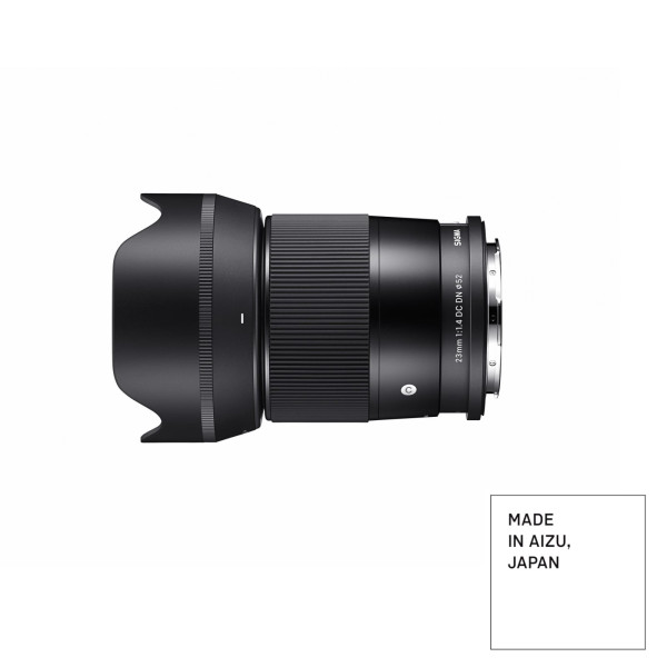 Sigma 23mm F1.4 DC DN Contemporary, Obiectiv foto mirrorless APS-C L-Mount, Unghi larg 35mm, Diafragma F1.4, Compact 340g