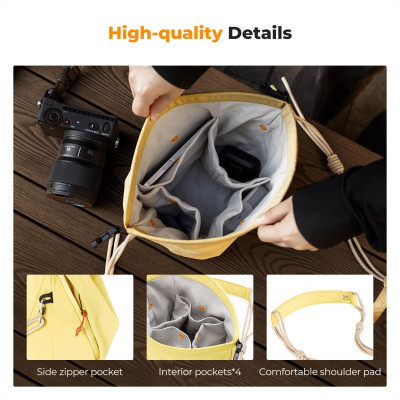 Avatar-Shop|K&F Sling Bag 5L Urban Wander 11 (Yellow), Geanta umar aparat foto|K&F Concept