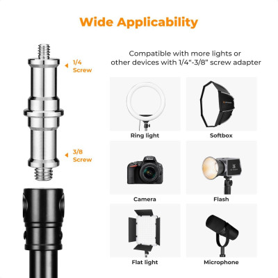 Avatar Shop|K&F Wall Mount Triangle Boom Arm 130cm, Ring Light Mount Support 180°, Suport boom perete|K&F Concept