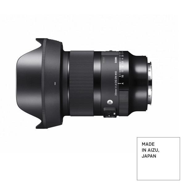 Sigma 20mm F1.4 DG DN Art Obiectiv Foto, Format Full Frame, Montura Sony E, Diafragma F1.4, Unghi Ultra-Larg
