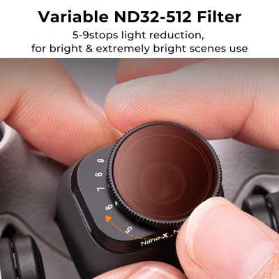 Avatar Shop|DJI Filtru ND Variabil ND32-ND512 pentru Mini 3 Pro/Mini 3, 5-9 Trepte Diafragma, 28 Straturi Nano-Coating, Greutate 0.7g|K&F Concept