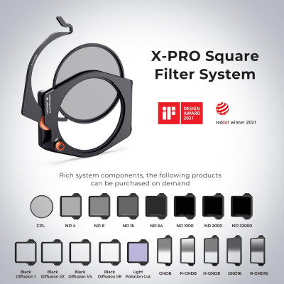 Avatar Shop|K&F 100x100x2mm Filtru Patrat Anti-Poluare Luminoasa, Cu Rama de Protectie, Sticla Optica AGC, 28 Straturi Anti-Reflex,|K&F Concept