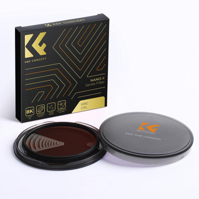 Avatar Shop|K&F XC15 Nano-X B270 Filtru CPL, Diametru 105mm, Sticla Optica Japoneza, Acoperire Verde 28 Straturi, Rezistent la Apa|K&F Concept