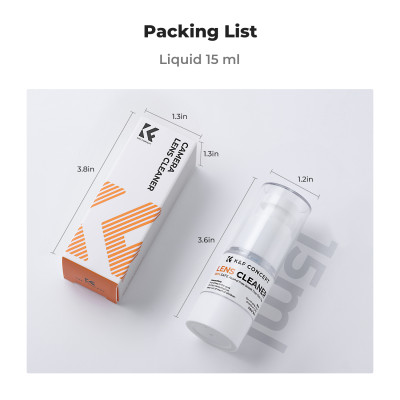 Avatar Shop|K&F Concept Solutie de Curatare Lentile 15ml, Nu este Inflamabila, Pentru Lentile cu Tratament, Binocluri, Camere, Ochelari|K&F Concept