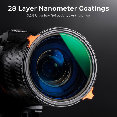 Avatar Shop|K&F 37mm Filtru ND Variabil si CPL 2 in 1, ND4-ND64, 2-6 Stop, Nano-X Series, 28 Straturi Anti-reflex|K&F Concept