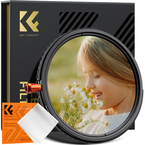 K&F Concept Filtru Foto 37mm Nano X Seria 3 in 1, ND Variabil 2-32, CPL Polarizare, Black Mist 1/4, Acoperire 28 Straturi