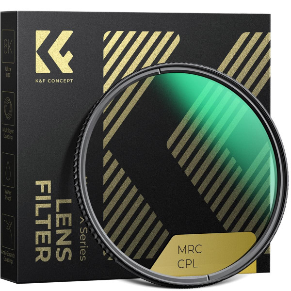 K&F XC15 Filtru CPL Nano-X B270 43mm, Sticla Optica Japoneza, Anti-Zgarieturi, Rezistent la Apa, Rama din Aluminiu