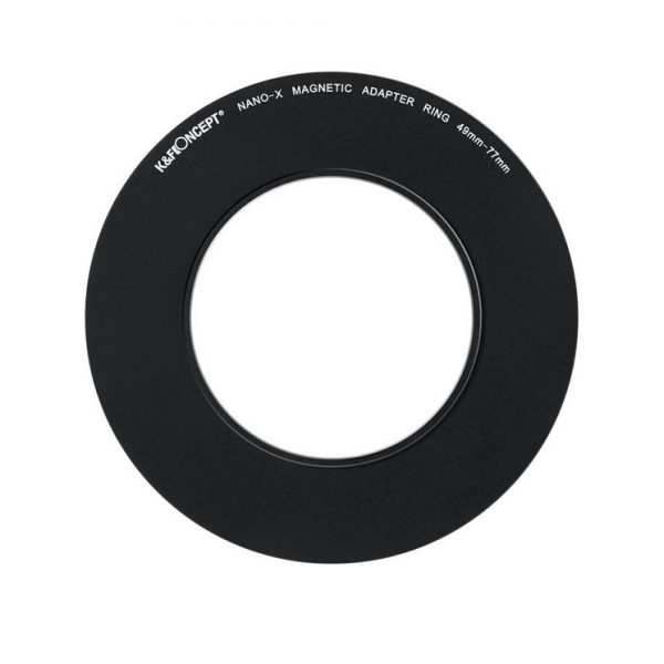 K&F Inel Adaptor Filtru Magnetic 49-77mm, Negru Mat, Aliaj de Aluminiu, Grosime Cadru 2.16mm