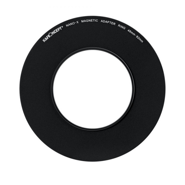 K&F Inel Adaptor Filtre Magnetic 49-82mm, Aluminiu Aviatic, Negru Mat, Grosime Rama 2.16mm