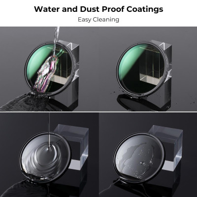 Avatar Shop|K&F Concept Filtru Variabil ND2-ND400 49mm, 1-9 Stop, Seria Nano-D, 24 Straturi Nano-coating, Sticla Optica HD AGC|K&F Concept