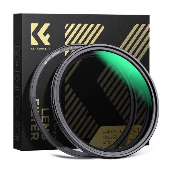 K&F Concept Filtru ND Variabil Magnetic 49mm, NANO-X ND2-32, Sticla Optica HD, Waterproof, Anti-Zgariere, Montare Rapida