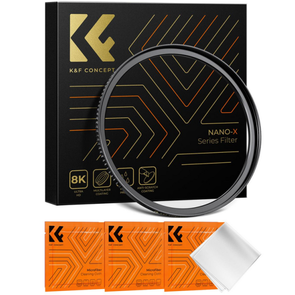 K&F 52-67mm Inel Adaptor Filtru din Alama, Negru Mat, Grosime Cadru 2.9mm, Include 3 Carpe Curatare
