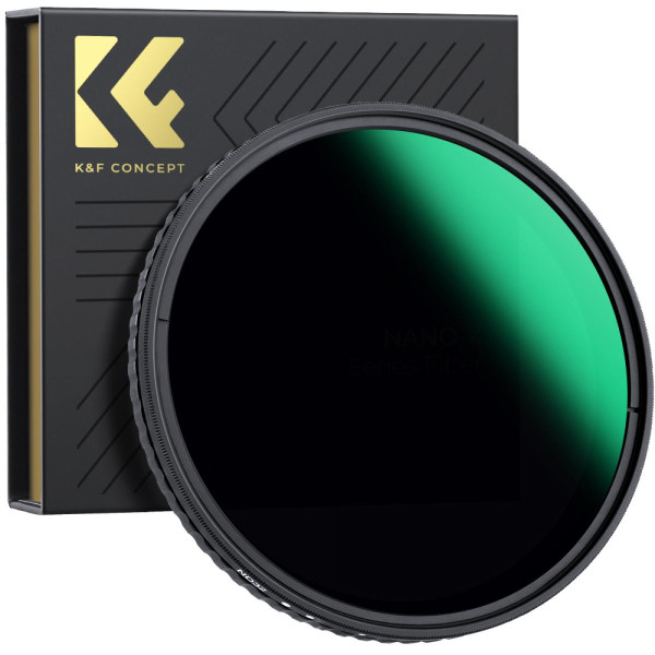 K&F 52mm XV40 Filtru ND Variabil, ND8-ND128, 3-7 Stop-uri, Rama Ultra-Subtire 7.4mm, Fara Efect X, Acoperire Nano 33 Straturi