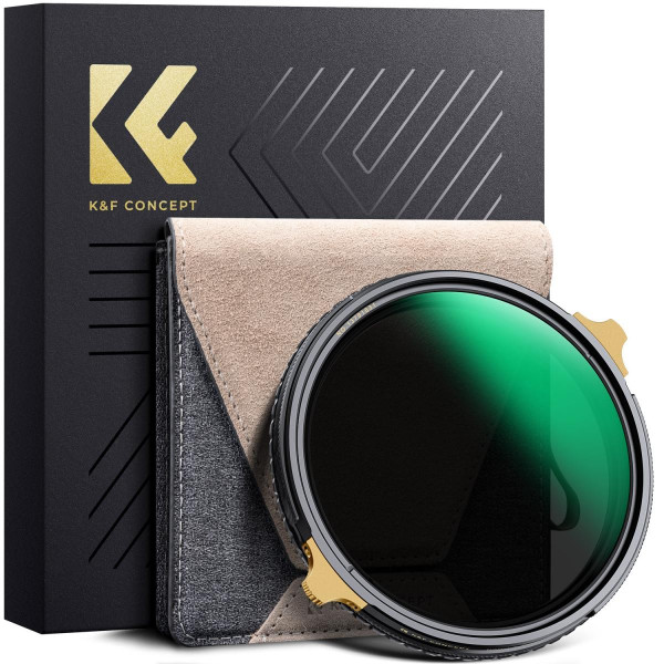 K&F Concept NANO-X Pro Filtru 52mm, CPL + ND Variabil ND2-32, Rama din Alama, 36 Straturi Multicoating, Fara Vinietare