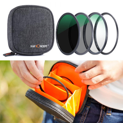 Avatar Shop|K&F 55mm Kit Filtre Magnetice 3 Piese, MCUV+CPL+ND1000, Inel Adaptor Magnetic, Sticla Optica HD, Anti-Zgariere, Rezistent la Apa|K&F Concept