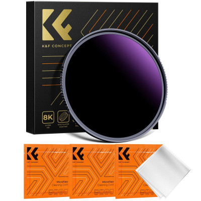 Avatar Shop|K&F Concept Nano-X Ultra ND1000000 Filtru, Diametru 55mm, 20 Stopuri Reducere Lumina, Acoperire Nano 28 Straturi, Rama Aluminiu|K&F Concept