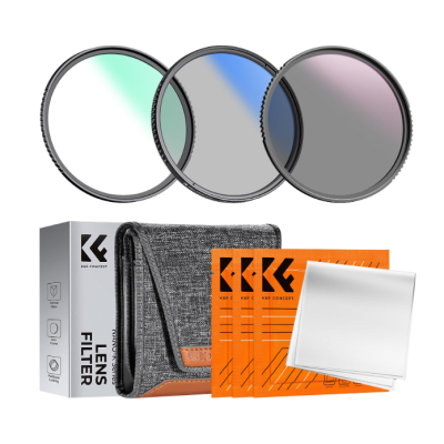 Avatar Shop|K&F Concept Kit Filtre Foto 58mm, MCUV, CPL, ND4, Sticla Optica AGC Japoneza, Montura Metalica Ultra-Subtire|K&F Concept
