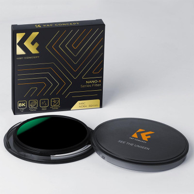 Avatar Shop|K&F Concept Filtru ND64 Nano-X 58mm, 6 Stop, Densitate Neutra Fixa, Sticla Optica, Rezistent la Apa si Zgarieturi|K&F Concept